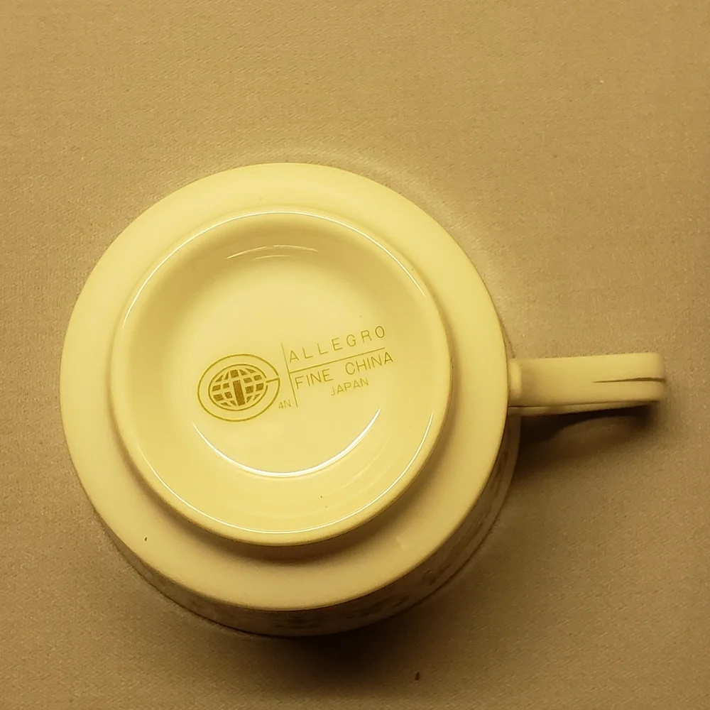 1 Vtg Coffee Tea Hot Chocolate Cup W/Footer Allegro By Royal Worcester